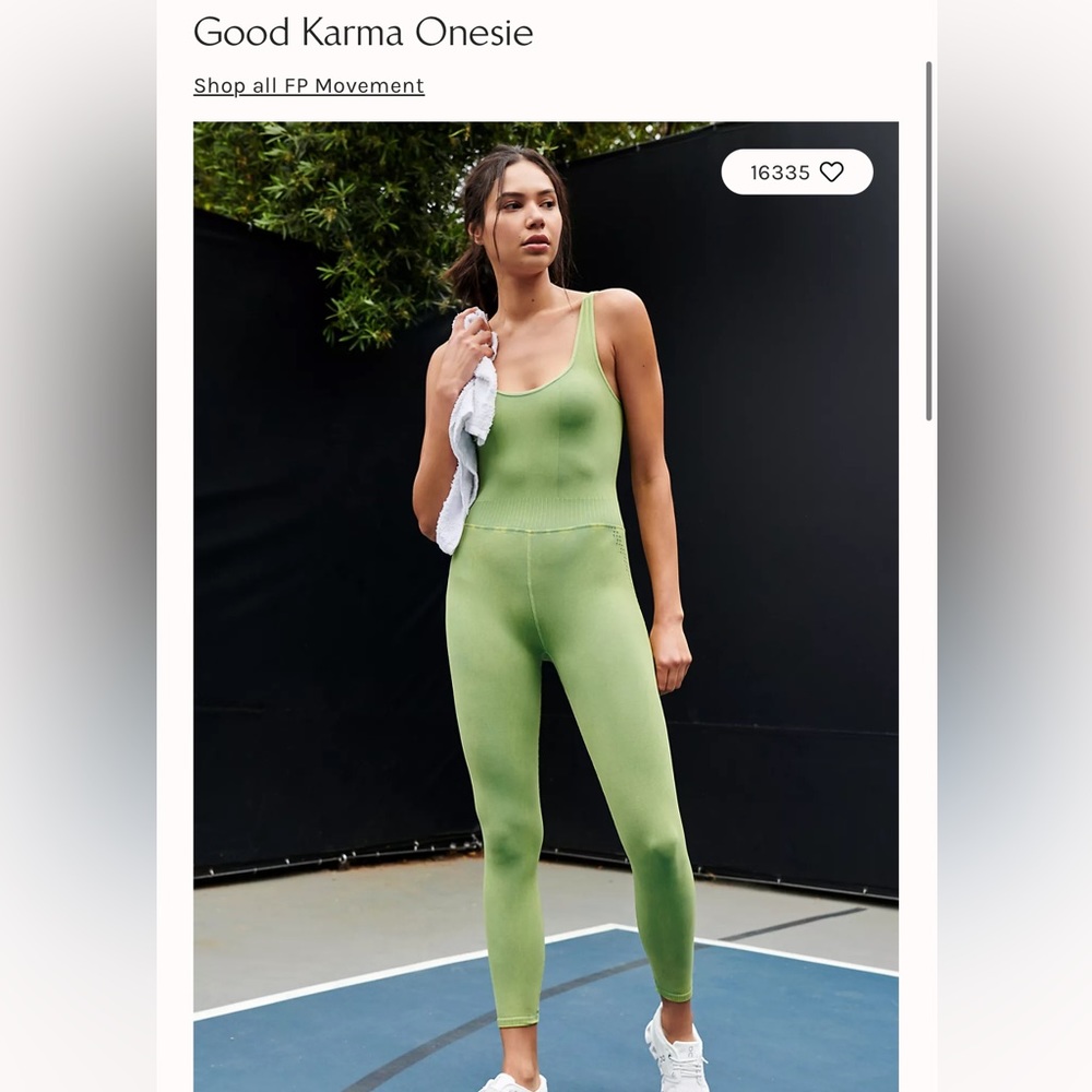 Free People Green Jumpsuit